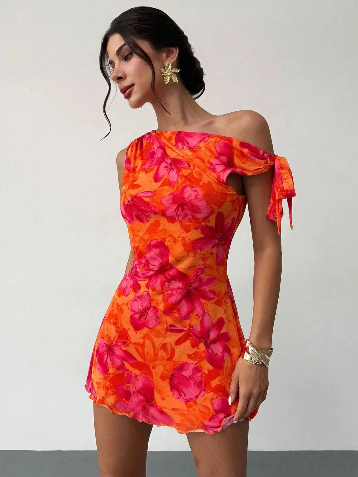 INAYA FLORAL MINI DRESS