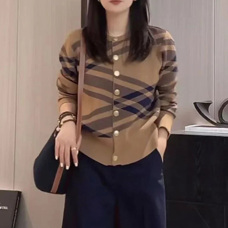 MARGOT CHECK CARDIGAN