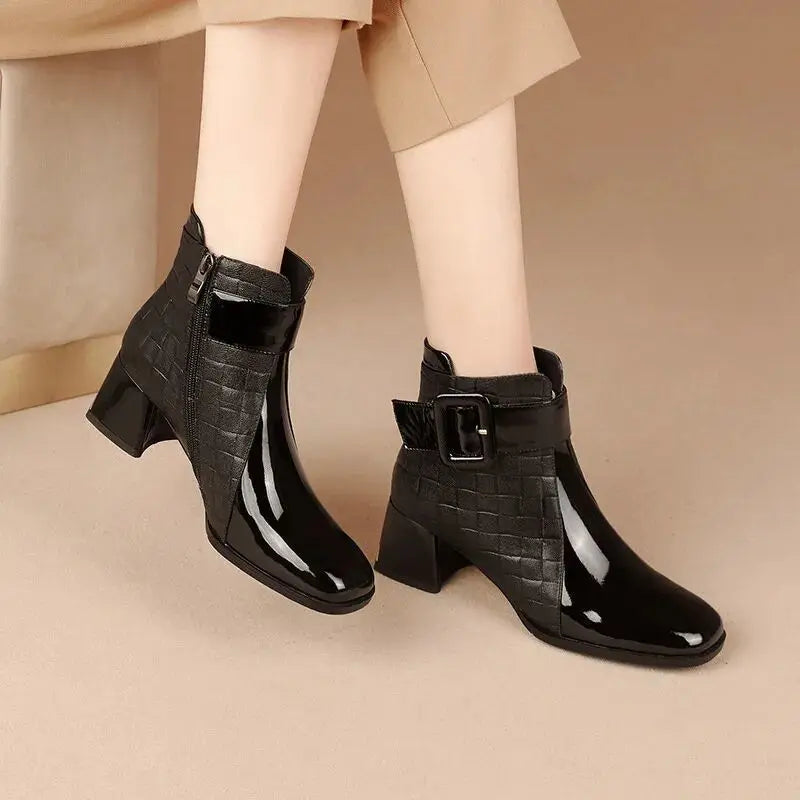 SORELLE BUCKLE ANKLE BOOTS