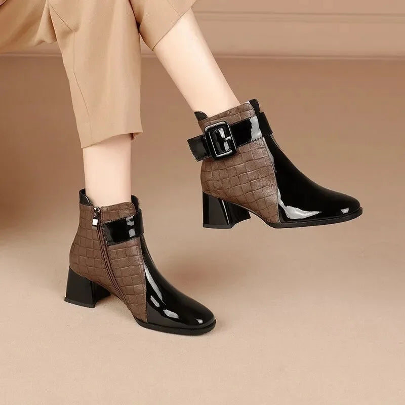 SORELLE BUCKLE ANKLE BOOTS