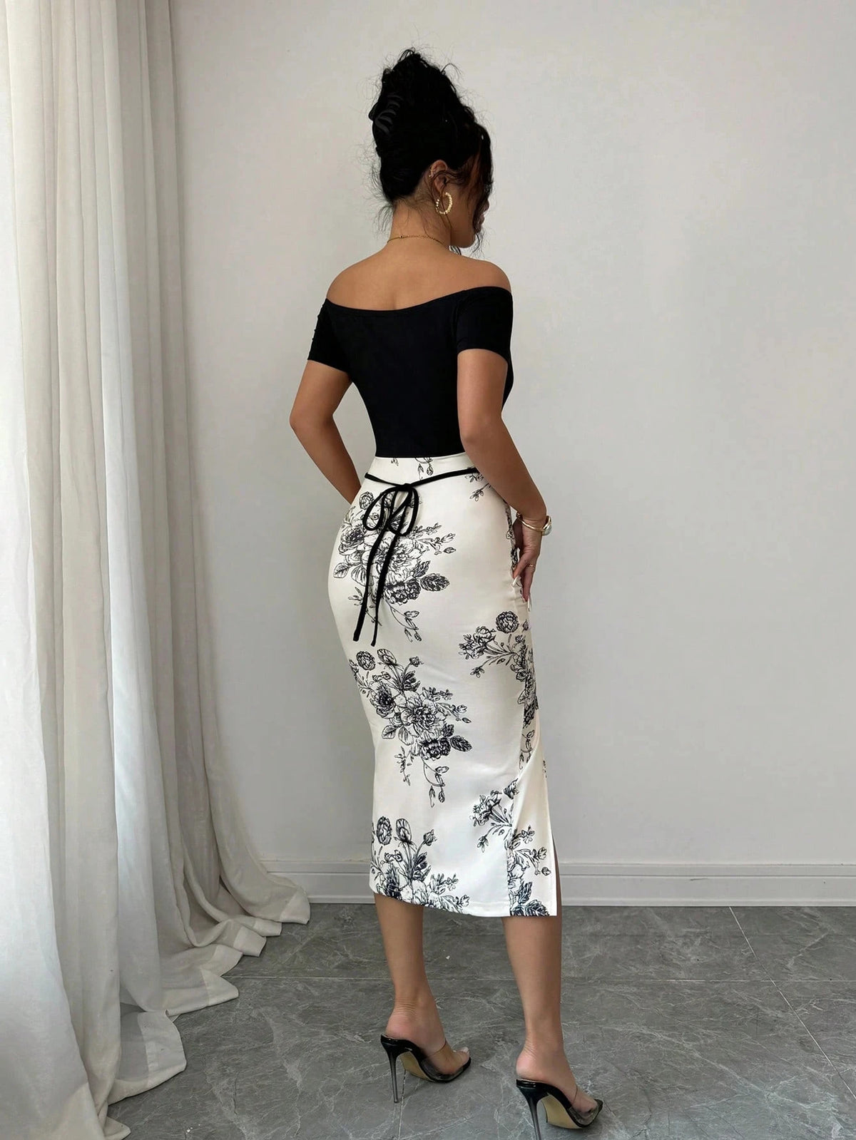 ROSALIND FLORAL MIDI DRESS