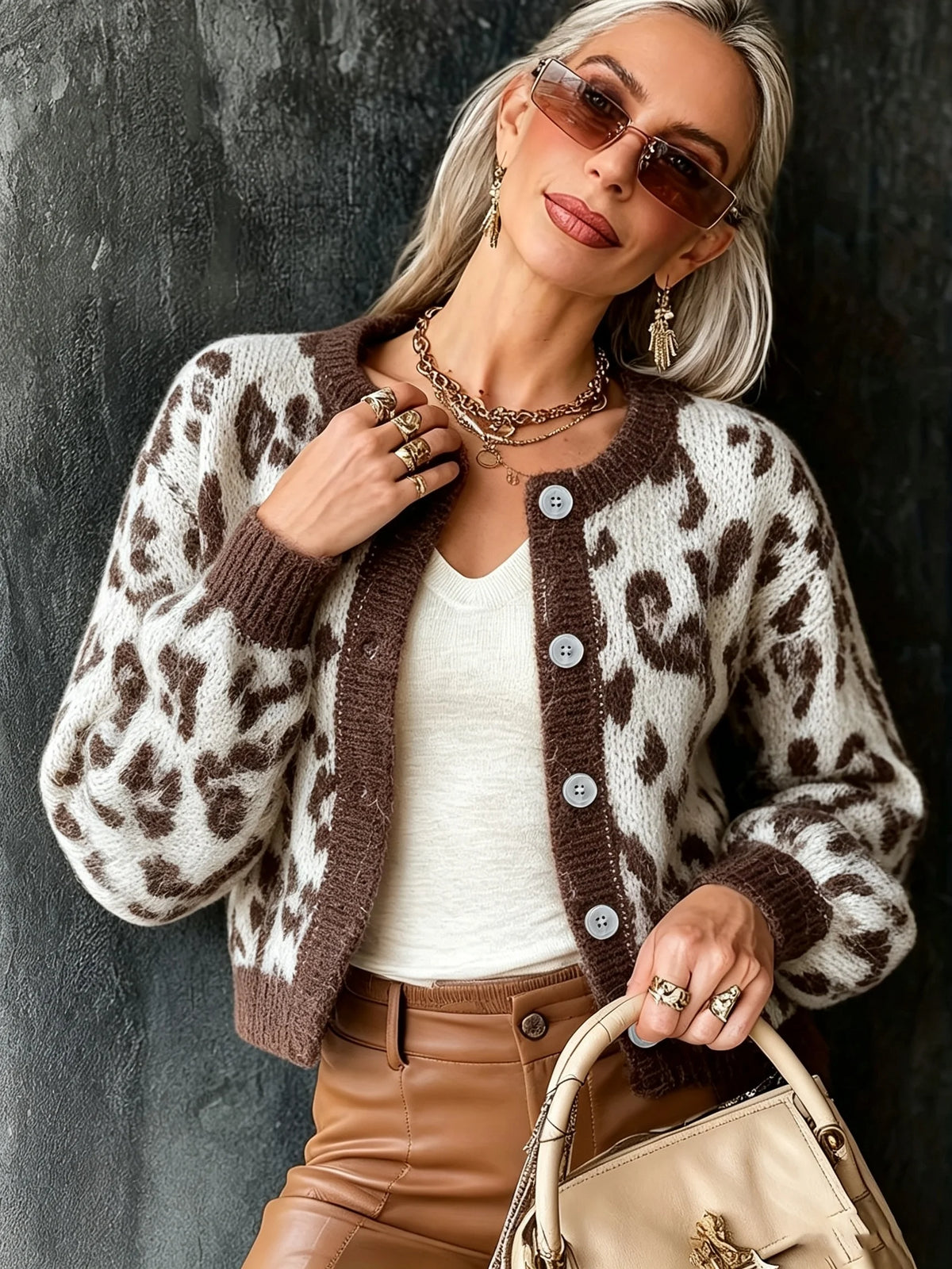 CAMILLE LEOPARD CARDIGAN