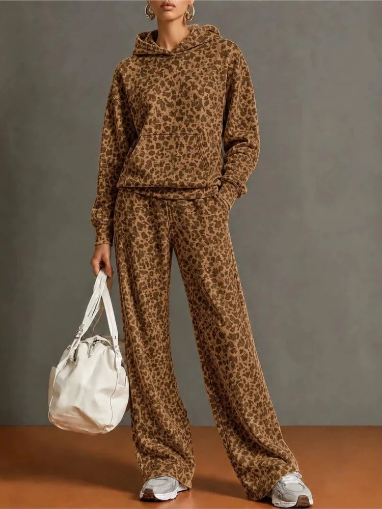 INES LEOPARD LOUNGE SET