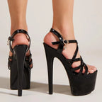 DELINA GENUINE LEATHER HEELS