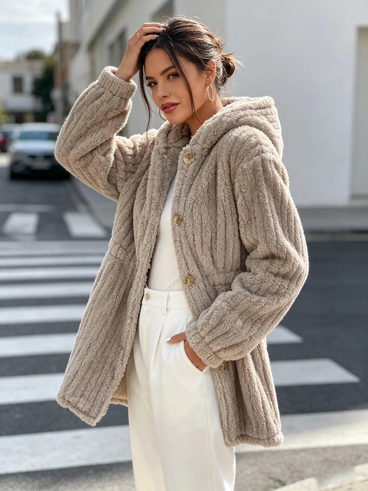 MAELLE TEDDY COAT