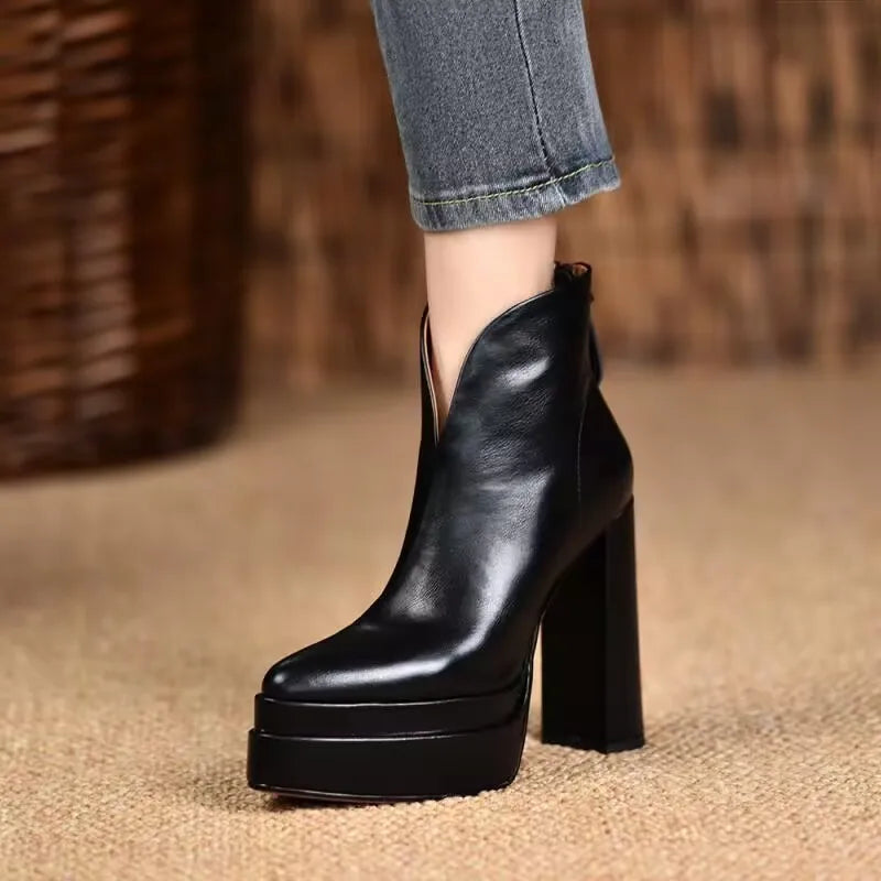 CAVELLE PLATFORM ANKLE BOOTS