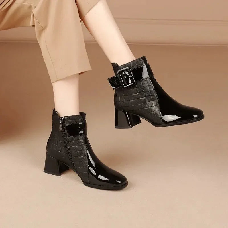 SORELLE BUCKLE ANKLE BOOTS