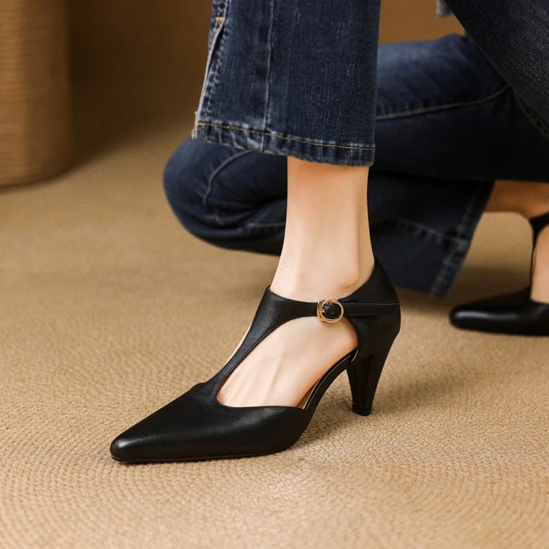 TRIANA GENUINE LEATHER HEELS