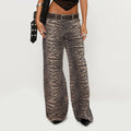 SIBYLLE ANIMAL-PRINT JEANS