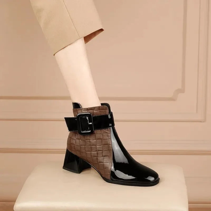 SORELLE BUCKLE ANKLE BOOTS