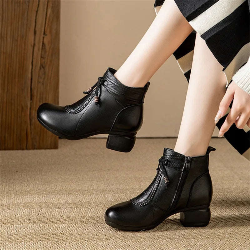 ROSAVELLE BOW ANKLE BOOTS