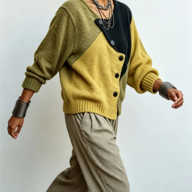SABINE COLOURBLOCK CARDIGAN
