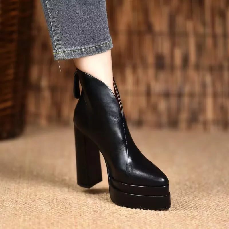 CAVELLE PLATFORM ANKLE BOOTS