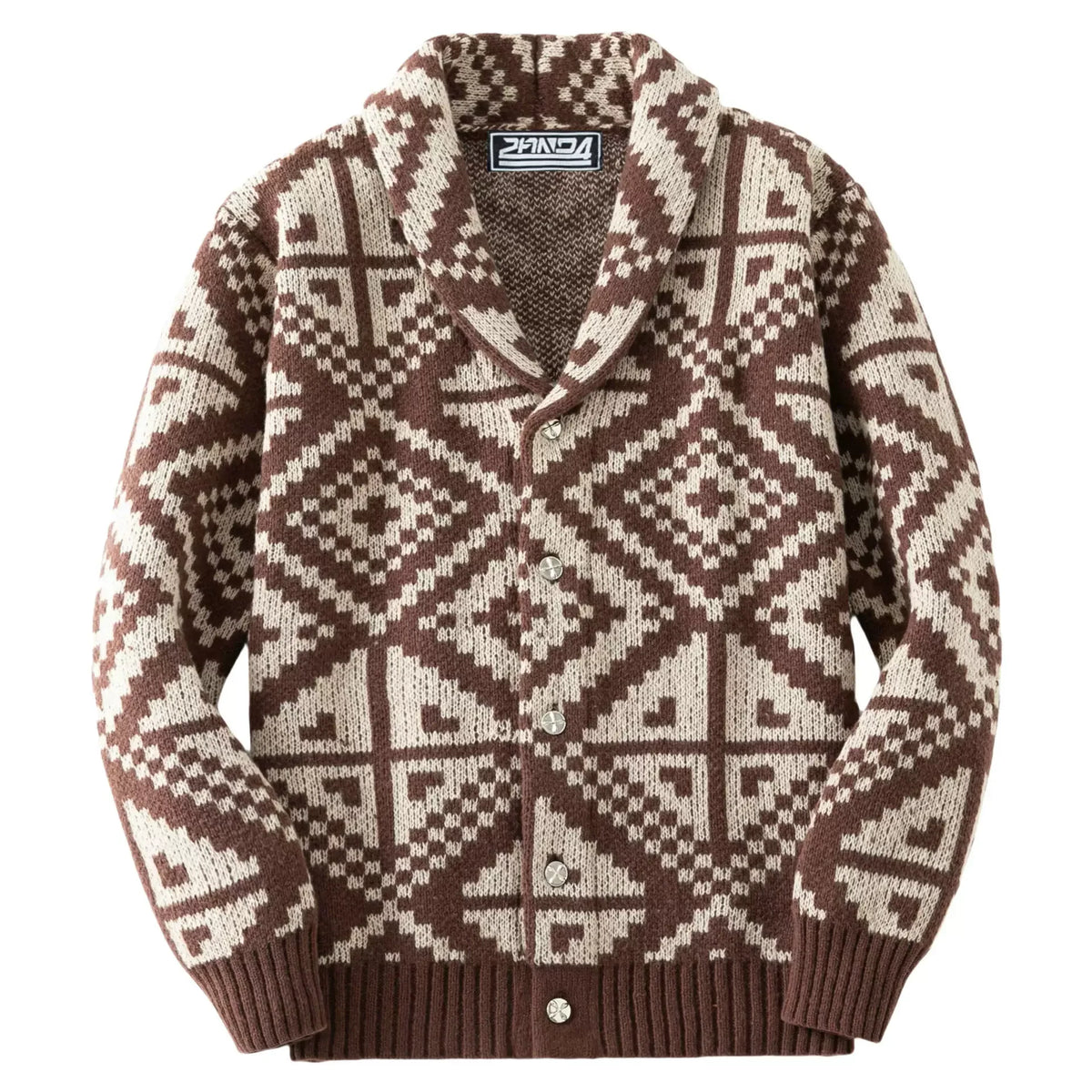 AMBROSE GEOMETRIC CARDIGAN