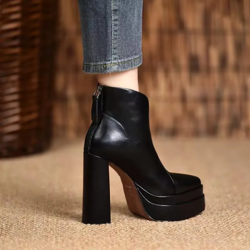 CAVELLE PLATFORM ANKLE BOOTS