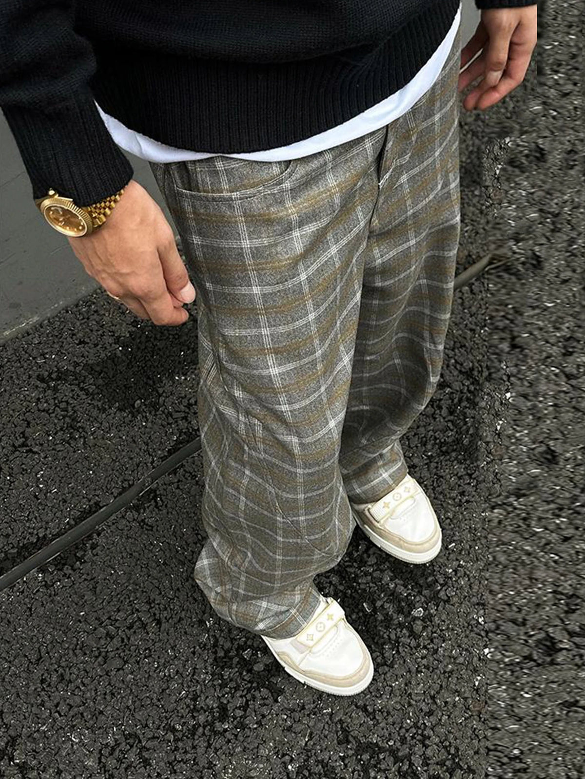 EWAN CHECK TROUSERS