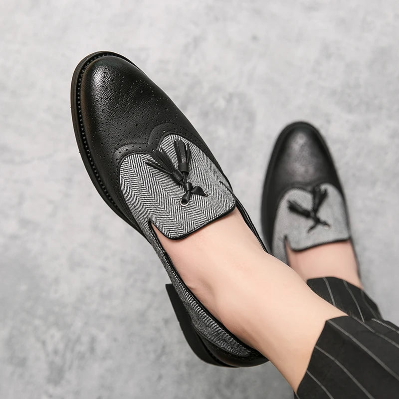 MATTEO HERRINGBONE LOAFERS