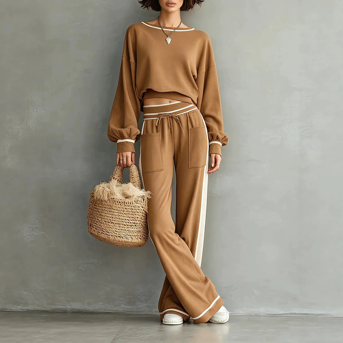 AMANDINE CONTRAST LOUNGE SET