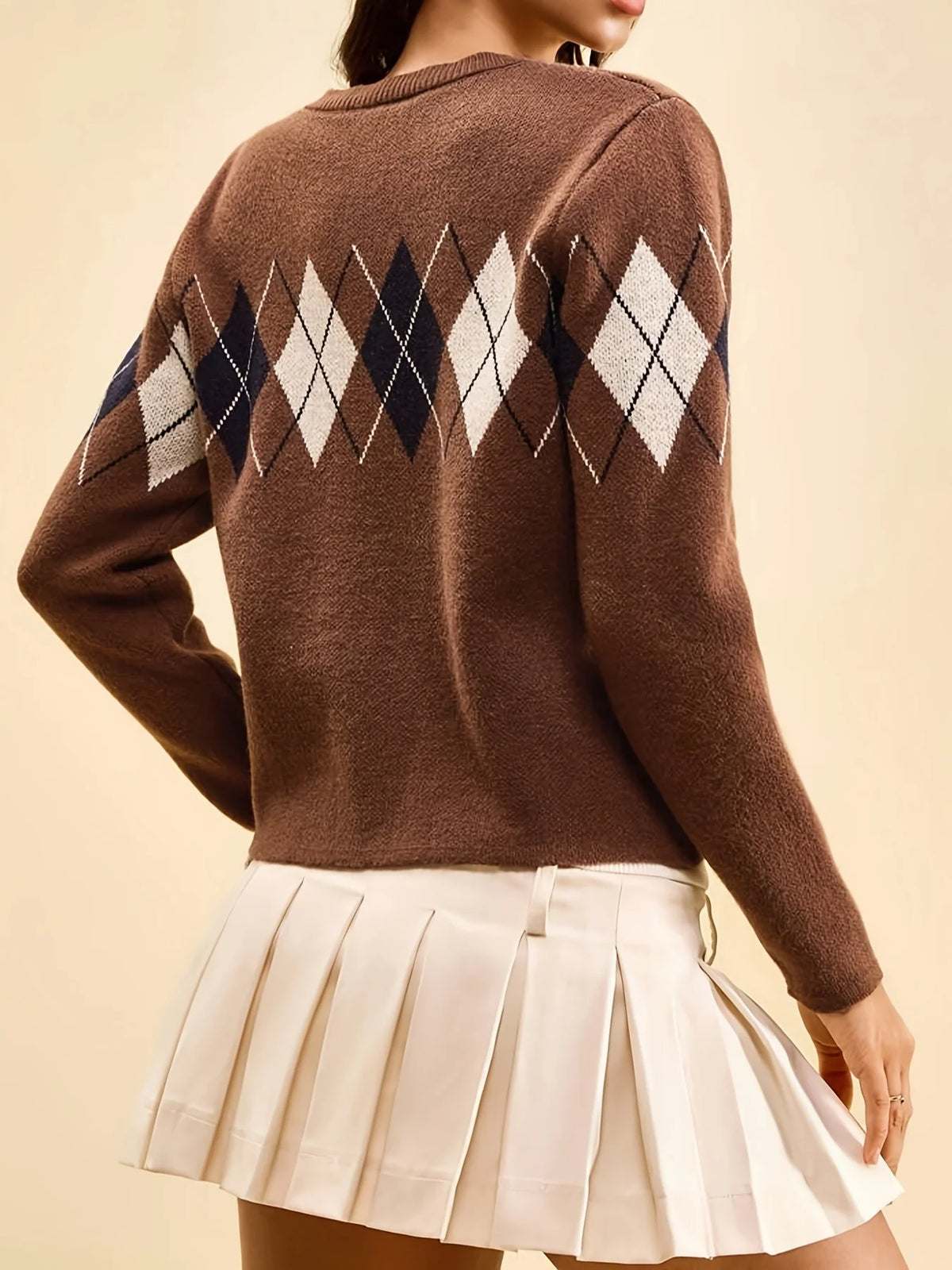 CECILE ARGYLE CARDIGAN