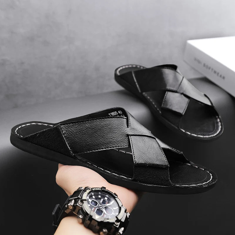 Castellano Leather Sandal - ARDEN ROVE