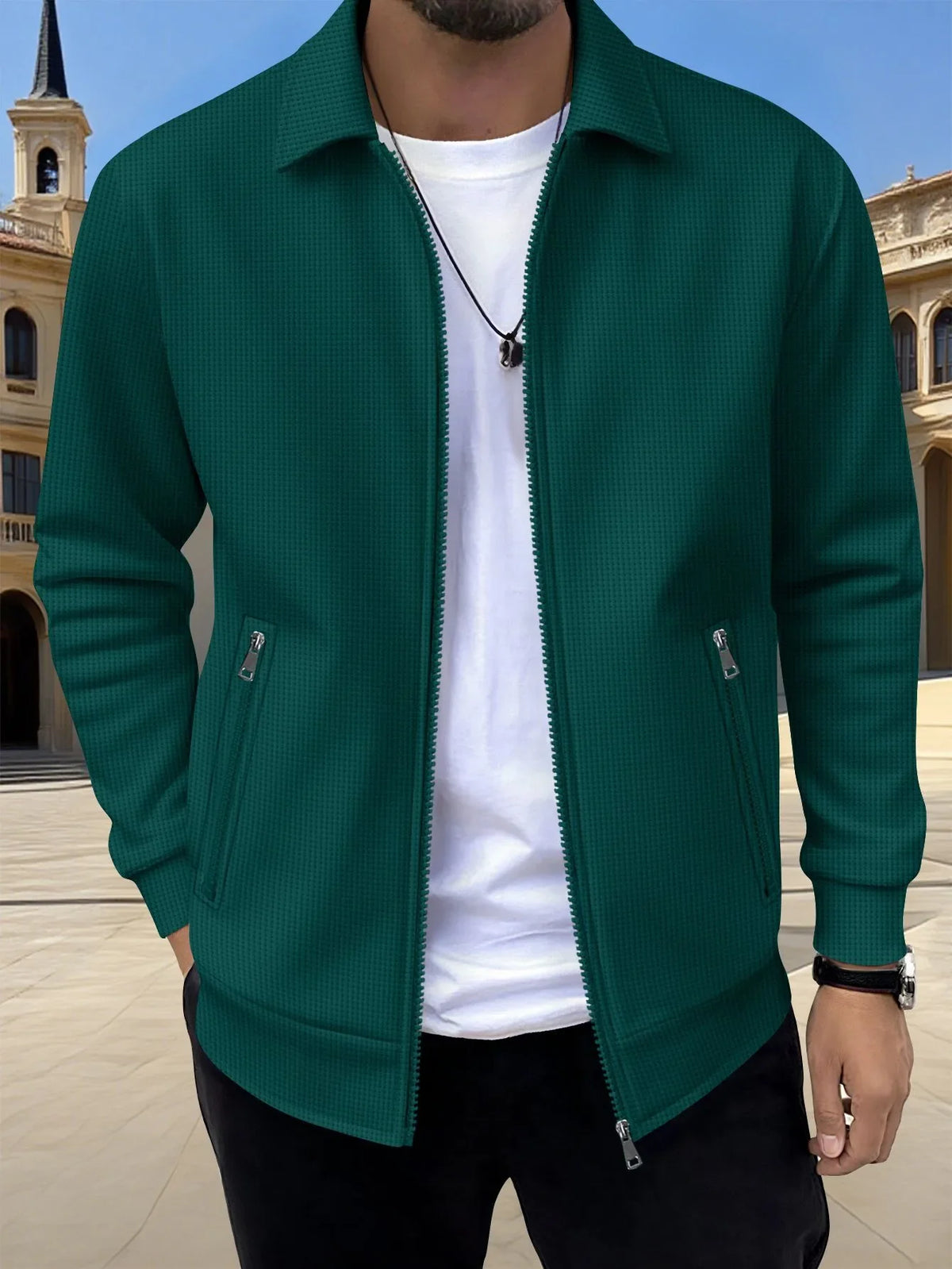 Fitzgerald | Men's Textured Zip Jacket