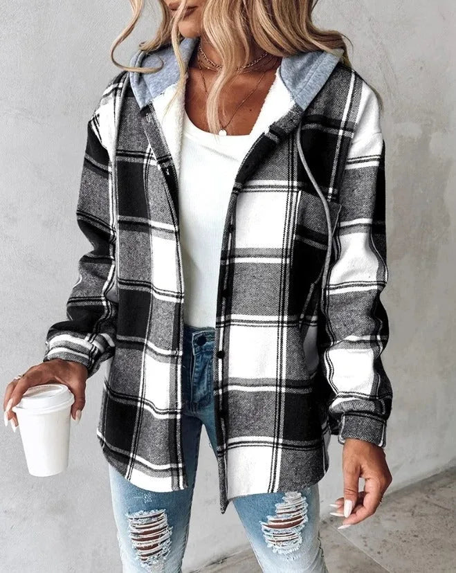 Genevieve | Women's Cozy Flannel Hoodie