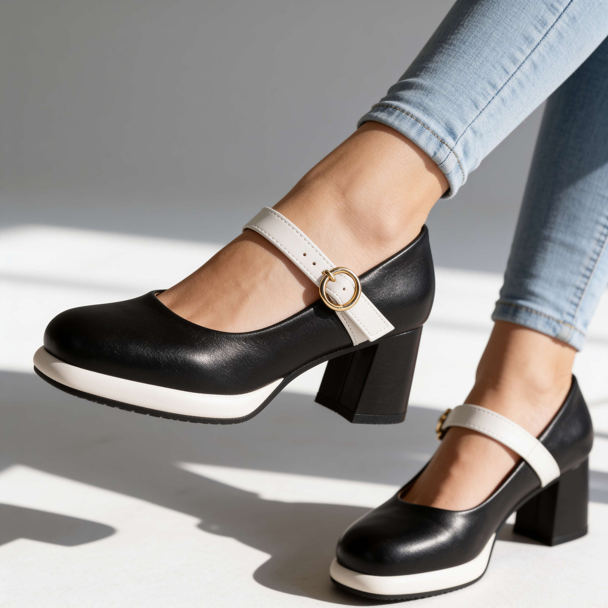 Jasmine | Women's Buckle Mary Jane Loafers