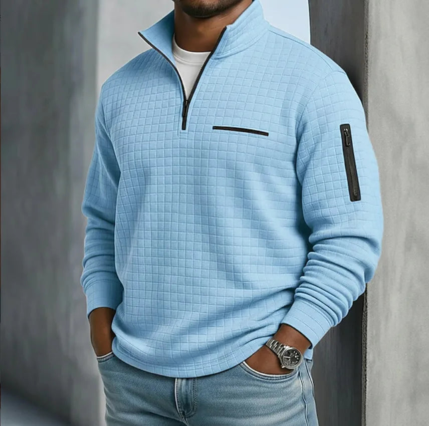 Paxton | Men's Quilted Quarter-Zip Sweater